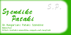 szendike pataki business card